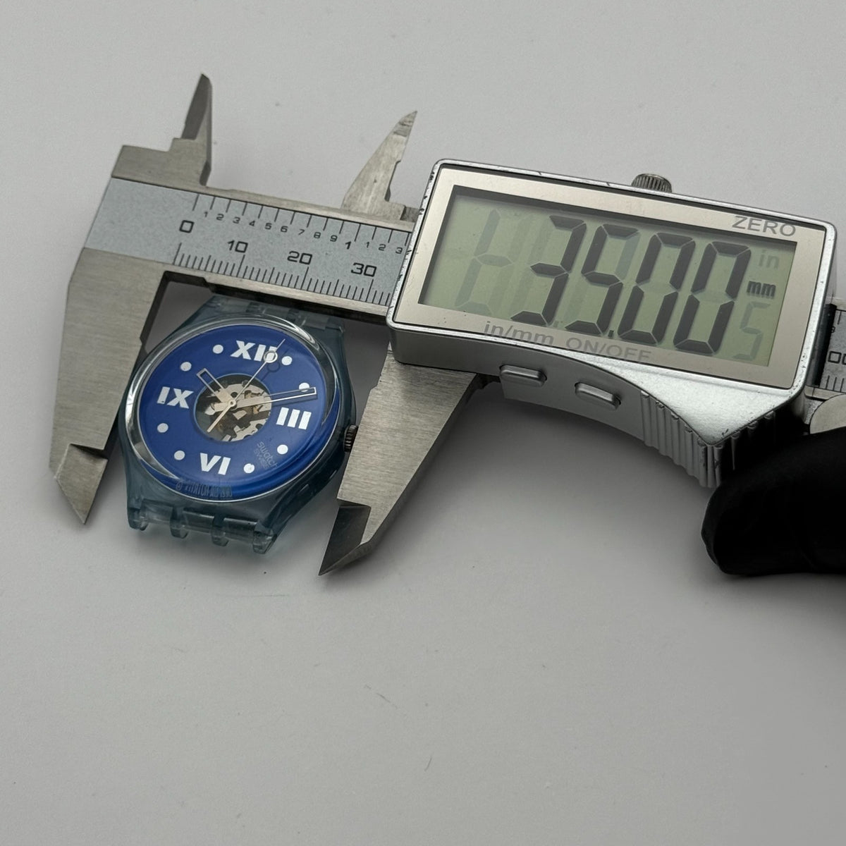 Vintage Swatch Gent Flex Watch GN110 Saphire Shade 1990 ETA Quartz 35mm Parts 