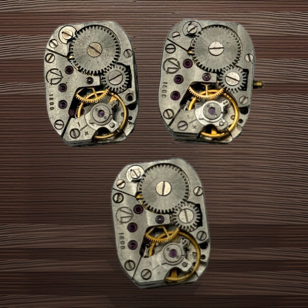 Zaria Luch 1800 Watch Movement Soviet USSR Ladies x 3 Pieces Parts Repair 14mm