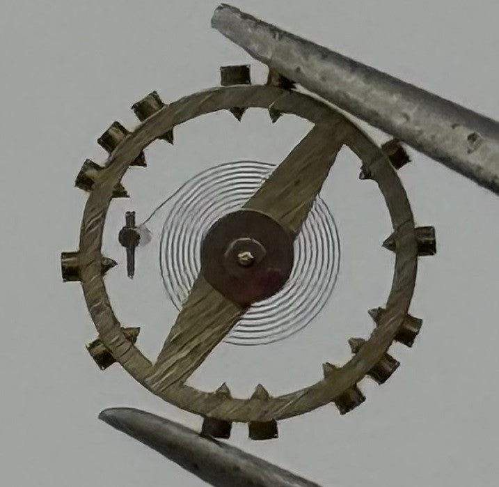 PUW 70 73 Balance Wheel Complete And Spring 5’’’ Renata 517 Watch Movement Parts