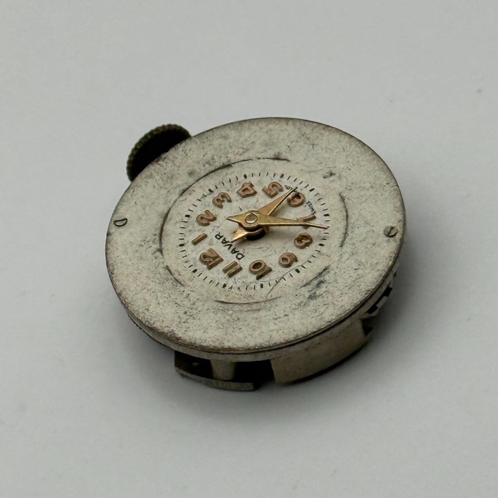 EB Bettlach 1431N Watch Movement Davar 1 Jewel Swiss Rare Parts Repair 19.7mm