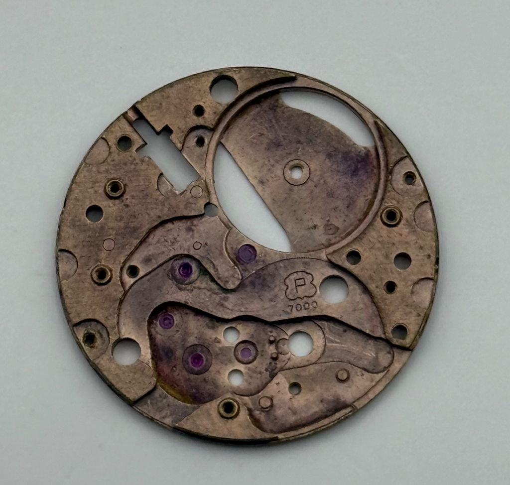 Peseux P 7000 Watch Movement - Main Plate - For Parts / Repair - 23.6mm