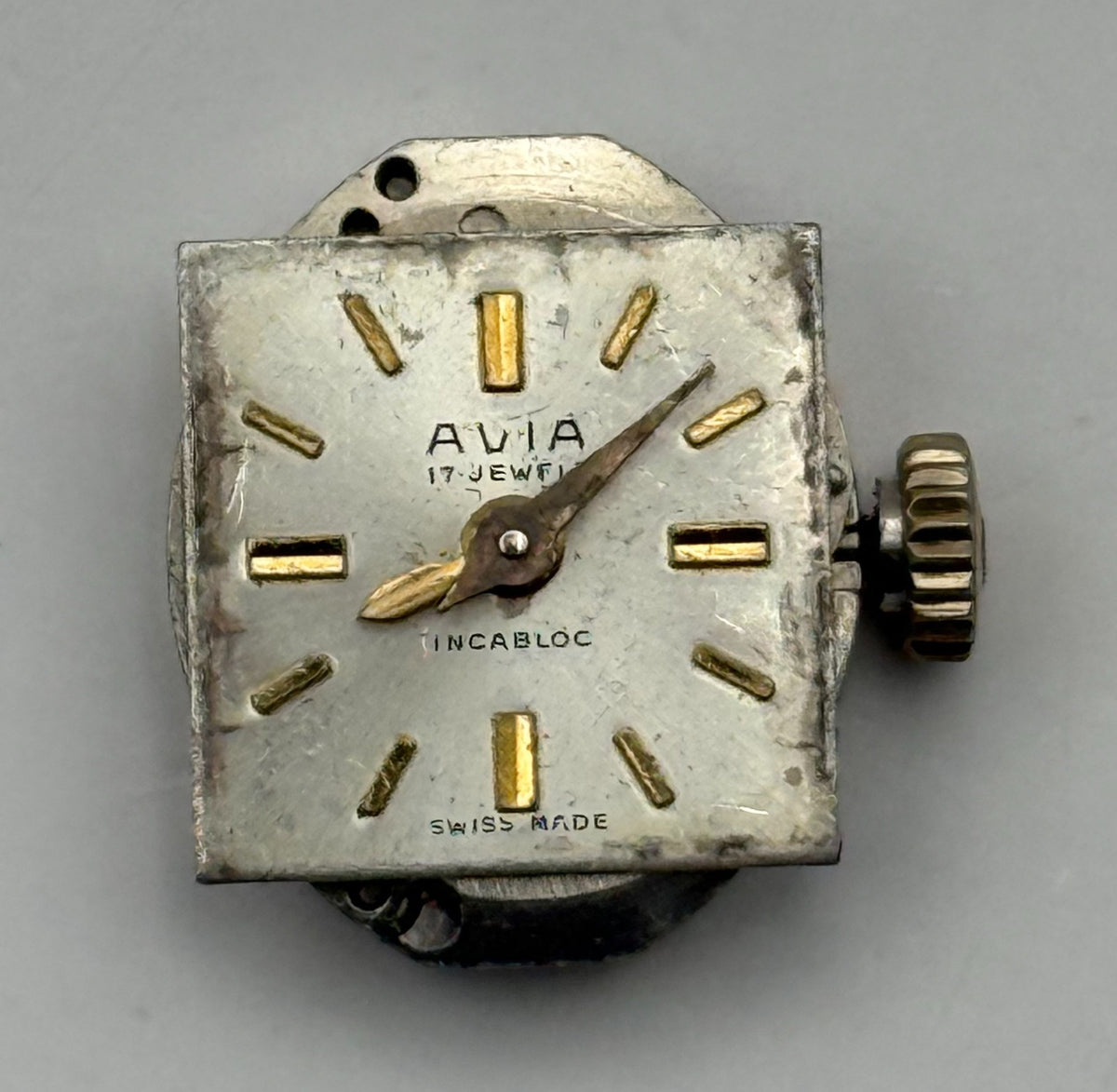 FEF 6620 Watch Movement Running Avia 17J Swiss Manual Wind Parts Repair 13mm
