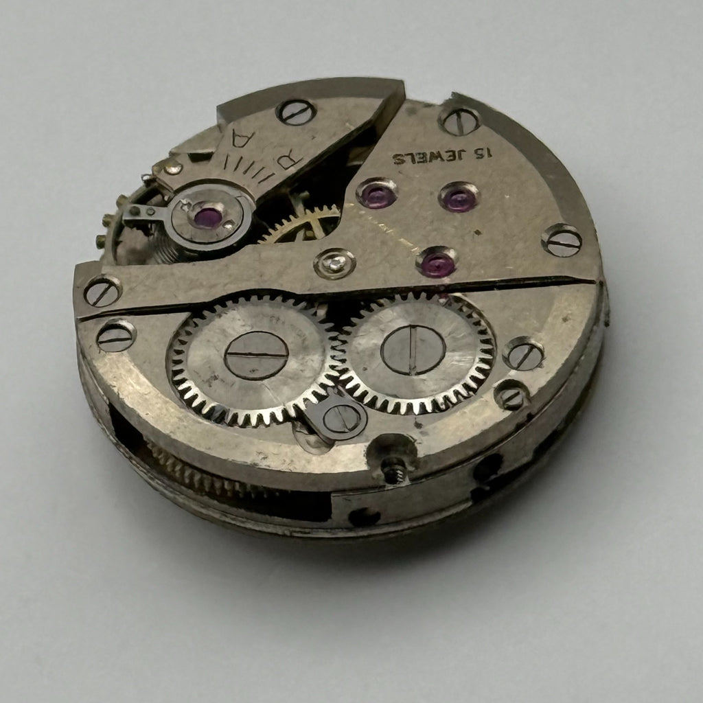 Unidentified Watch Movement Arnex 15 Jewels Swiss Manual Wind Parts 19.6mm