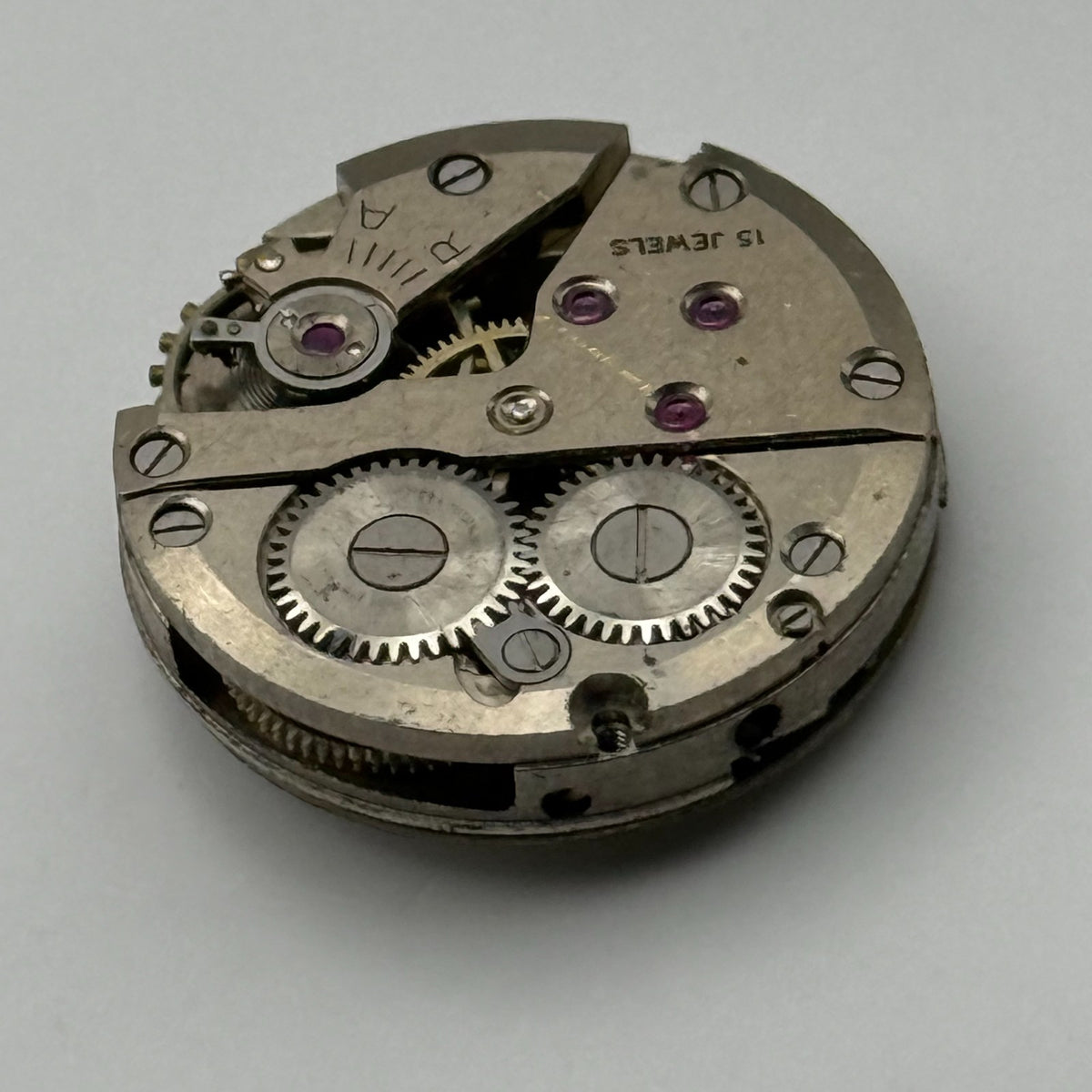 Unidentified Watch Movement Arnex 15 Jewels Swiss Manual Wind Parts 19.6mm