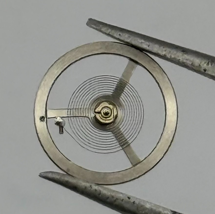 EB 1297 Balance Wheel Complete And Spring 5¼’’’ 201 Watch Movement Parts NOS