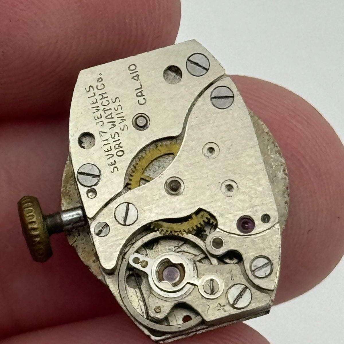 Oris Cal 410 Watch Movement Ladies Manual Wind Swiss Vintage Parts Repair 12.9mm