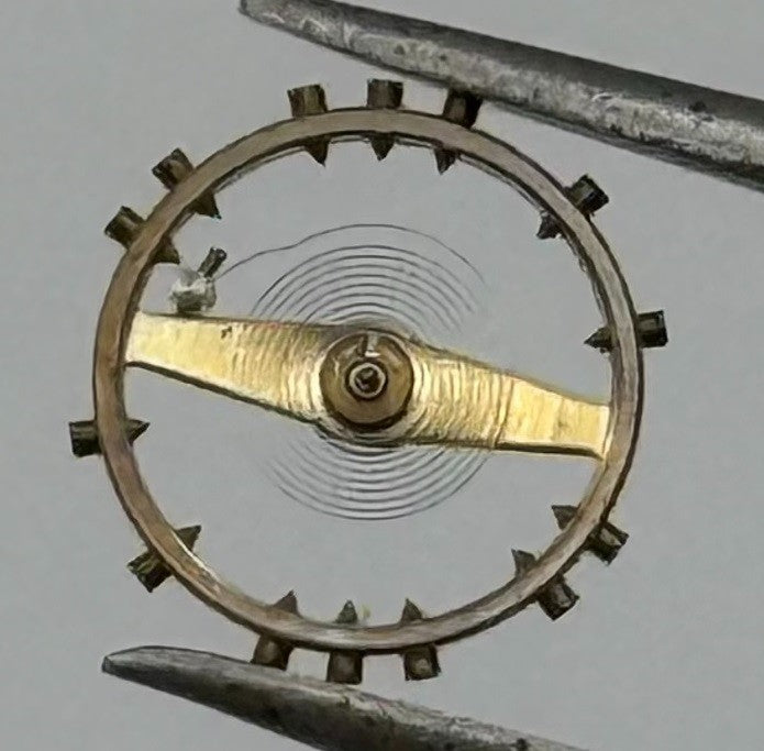 ETA 2412 Balance Wheel Complete And Spring 6¾’’’ 1257 M Watch Movement Parts NOS