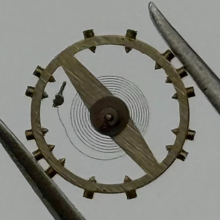 ETA 2412 Balance Wheel Complete And Spring Renata 1413 Watch Movement Parts NOS
