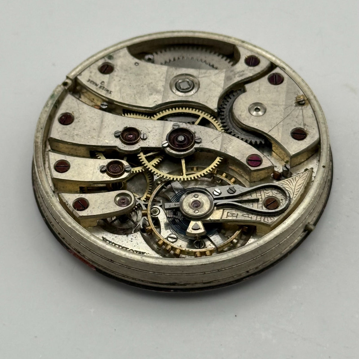 Mobilia Pocket Watch Movement High Grade Open Face Sub Seconds Parts 45.1mm