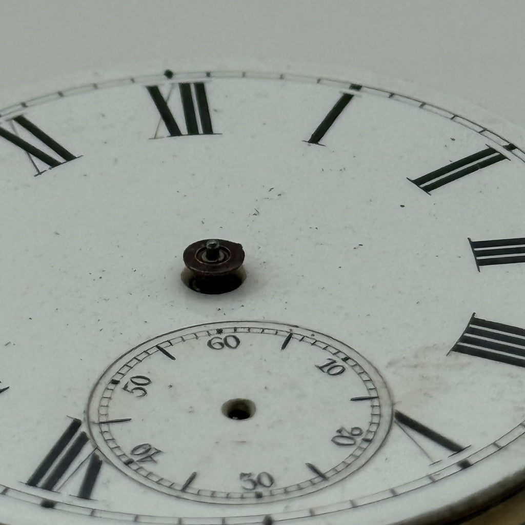 Cylinder Escapement Pocket Watch Movement - Unidentified - Parts / Repair 40.3mm