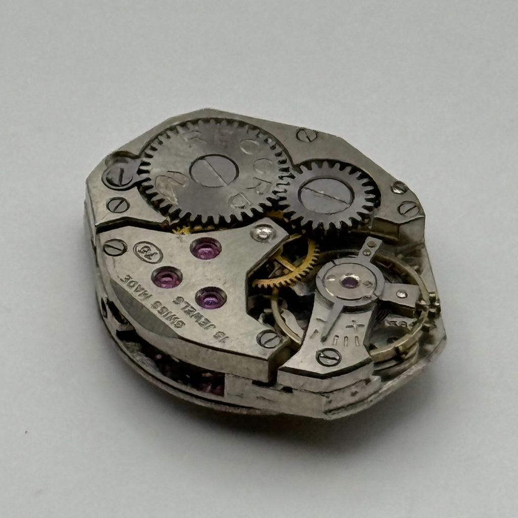 Record 75 Watch Movement Josmar 15 Jewels Swiss Manual Wind Parts Repair 15.2mm