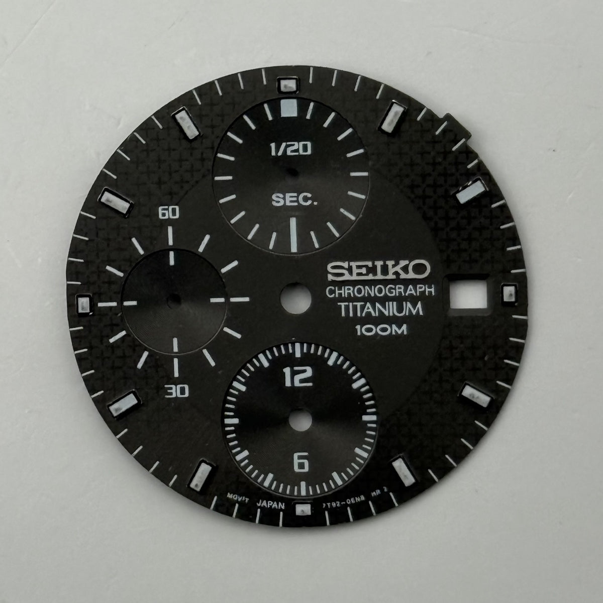 Seiko 7T92-0EN8 Watch Dial Chronograph Titanium 100M Spare Parts Repair 27.4mm