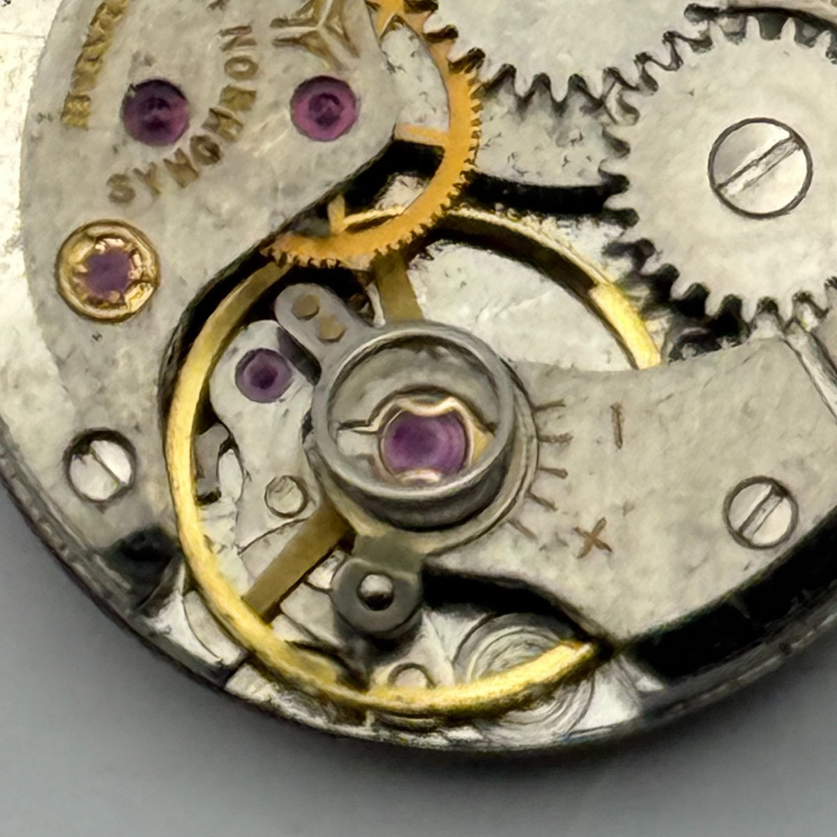 Cyma Synchron Cal 13 Watch Movement Swiss 17 Jewels Vintage Parts Repair 17.4mm