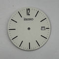 Seiko V739-0B48 Watch Dial White Japan Vintage Spare Parts Repair 28mm