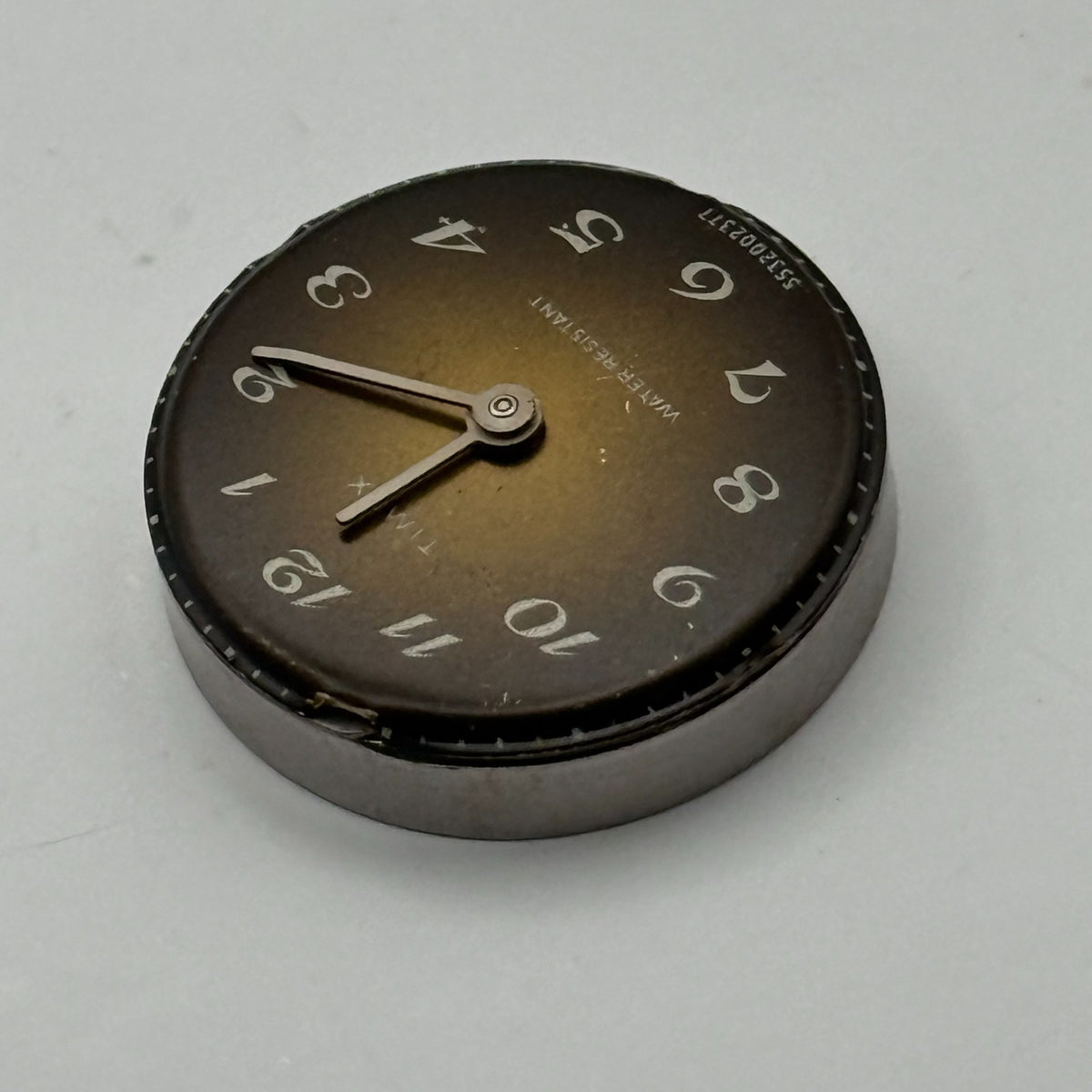 Timex 465 Watch Movement Great Britain Brown Dial Vintage Parts Repair 15.1mm