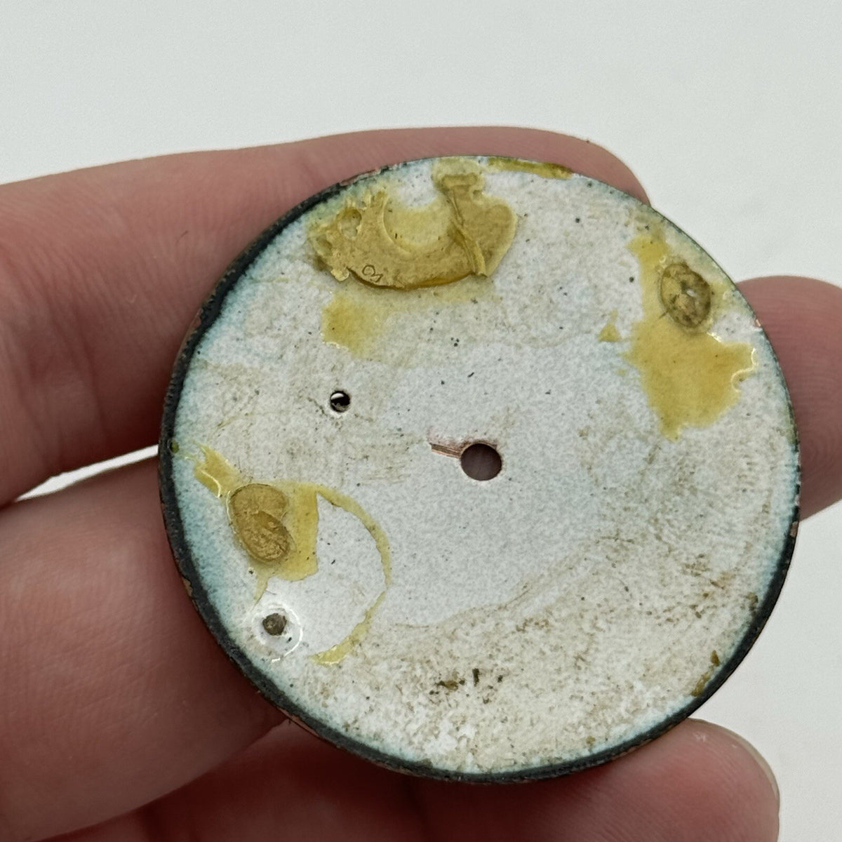 Antique Pocket Watch Dial 44.2mm Gustave Jacot Locle Beautiful Porcelain Spares