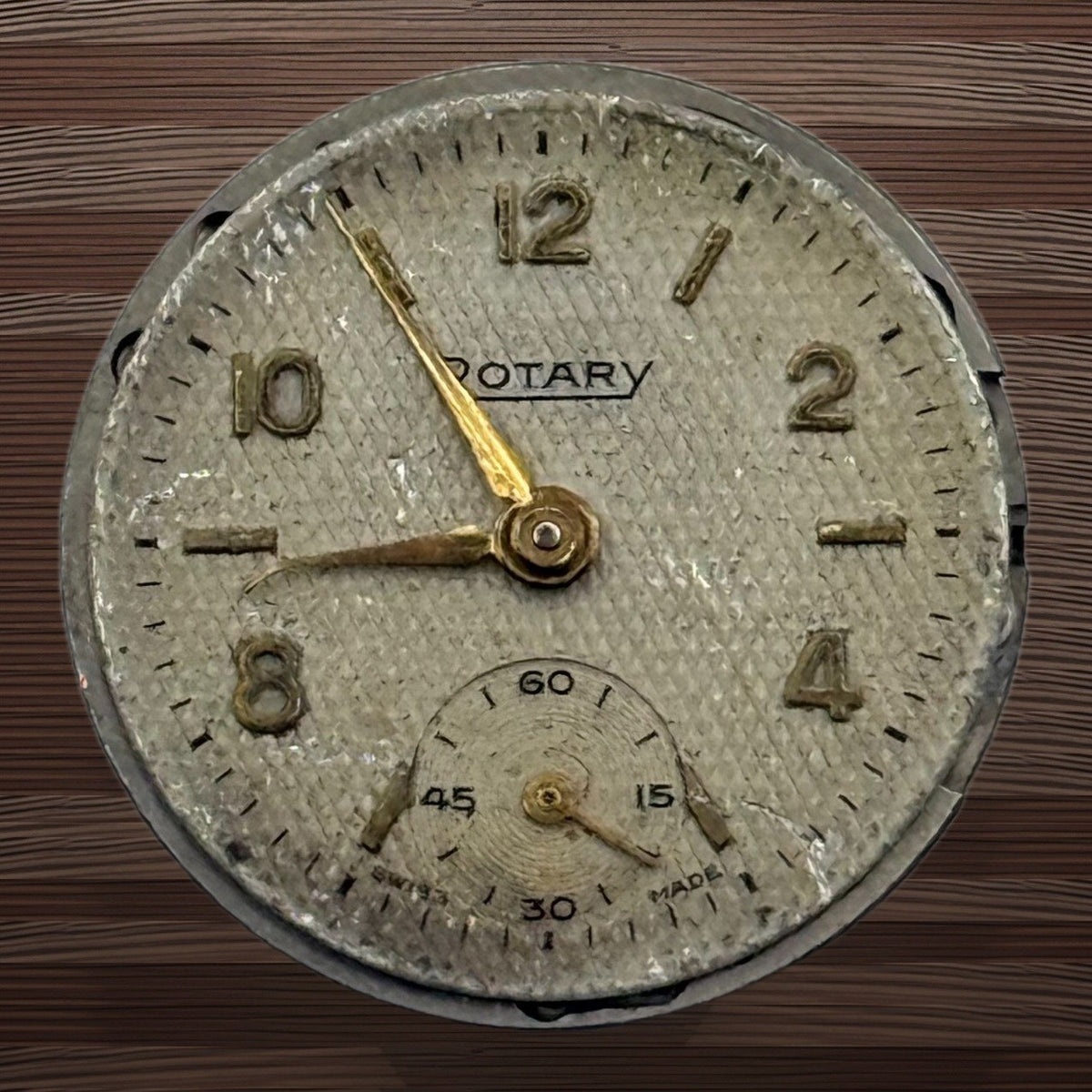 Peseux 220 Watch Movement - Rotary 810 Sub Seconds - For Parts / Repair - 19.5mm