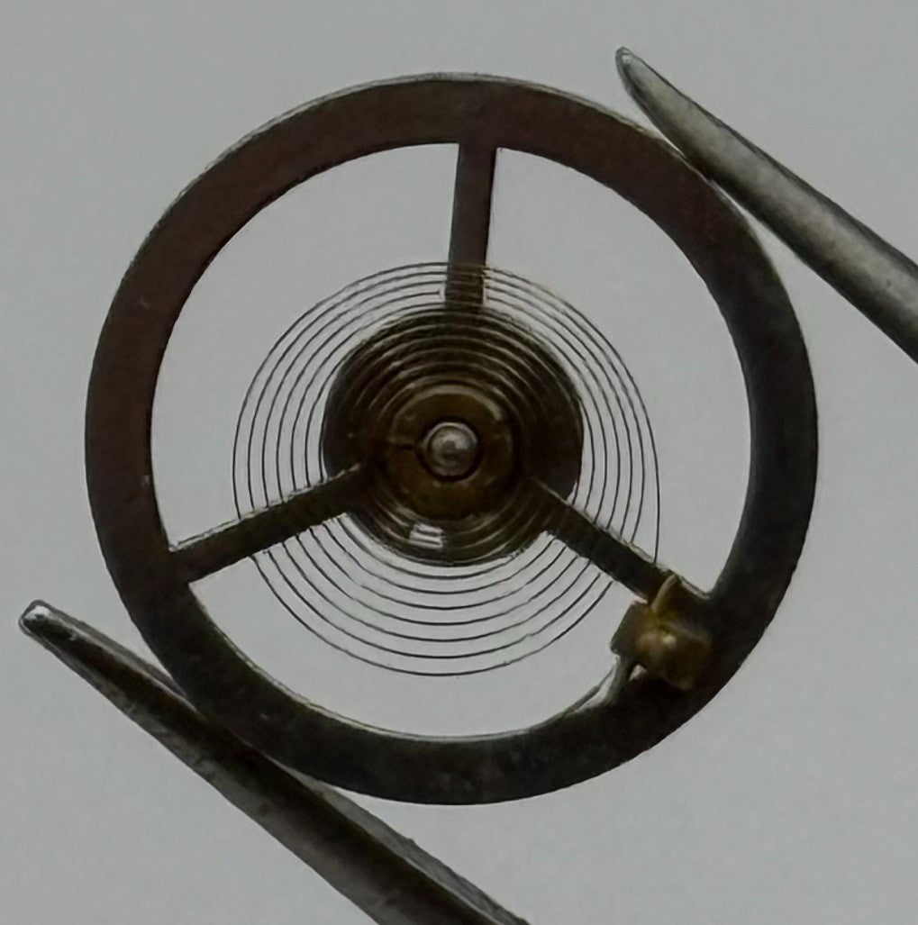 Brac 180 PL Balance Wheel Complete And Spring 12’’’ Watch Movement Parts NOS