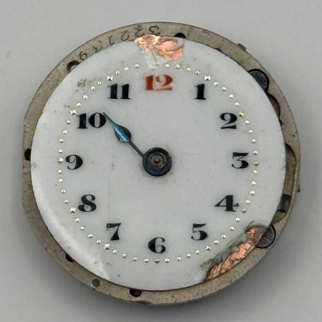 Red 12 Watch Movement - 15 Jewels - For Parts / Repair - 23.3mm