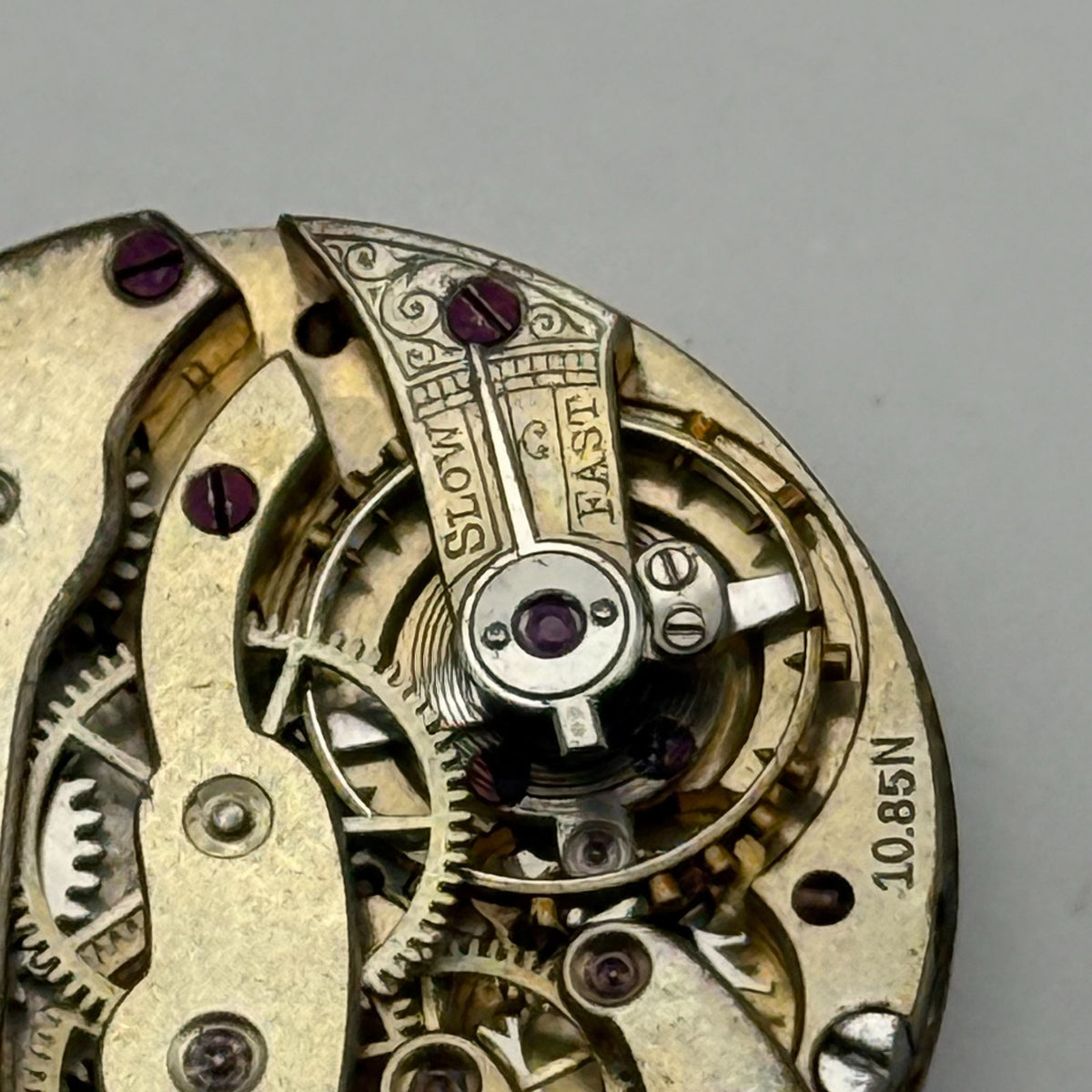 Longines 10.85N Watch Movement Red 12 B&Co 15 Jewels Manual Wind Parts 22.8mm