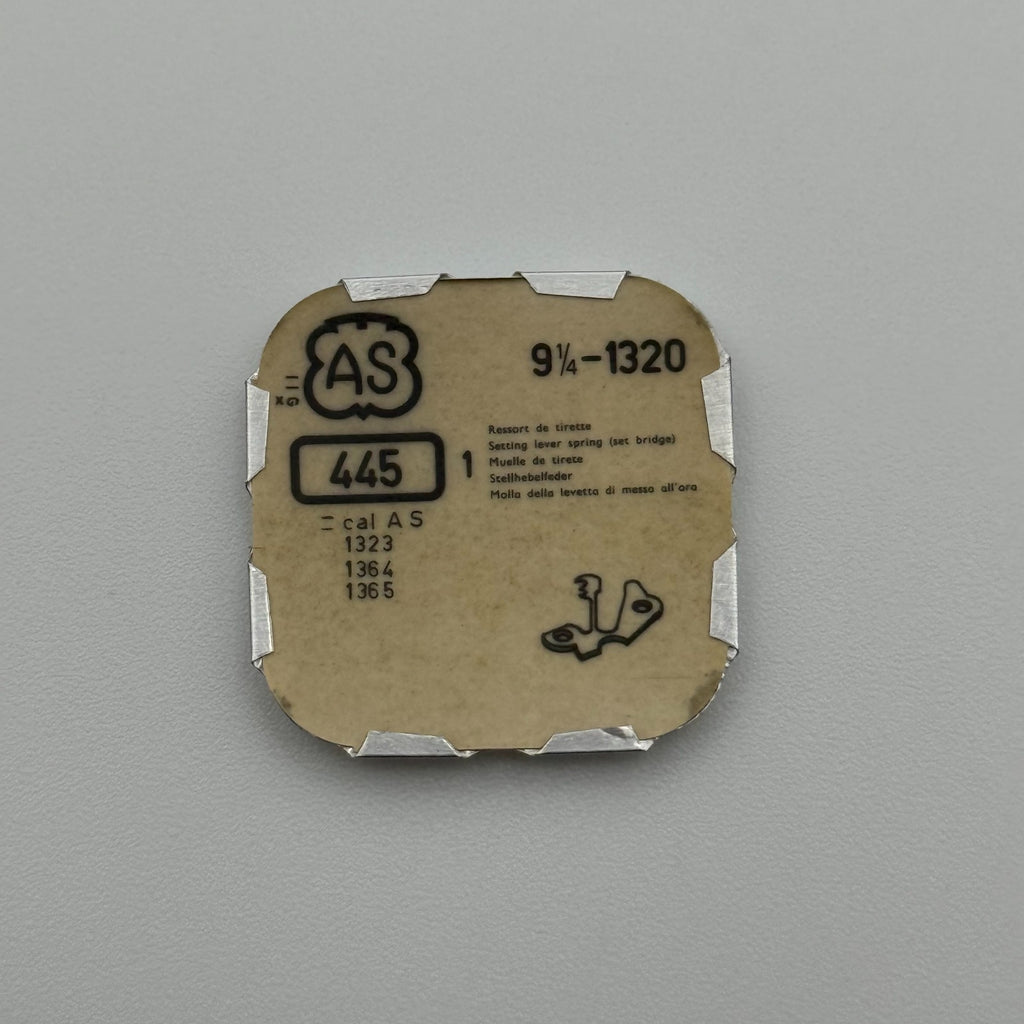 AS 1320 Setting Lever Spring - 9 1/4 - 445 - New Old Stock - Watch Parts