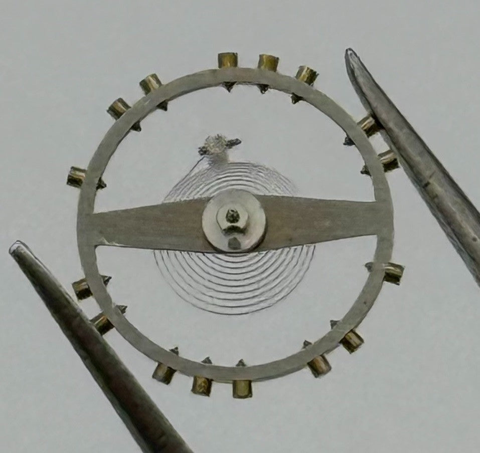 Pierce 105 Balance Wheel Complete And Spring 10½’’’ 694 Watch Movement Parts NOS