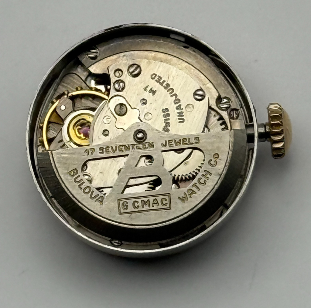 Bulova 6CMAC Watch Movement Running 17 Jewels Swiss Automatic Parts 16.4mm