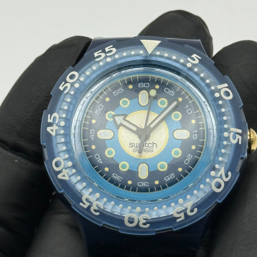 Vintage Swatch Scuba 200 Watch SDN116/7 Abyss 1994 Swiss 40mm Parts Repair