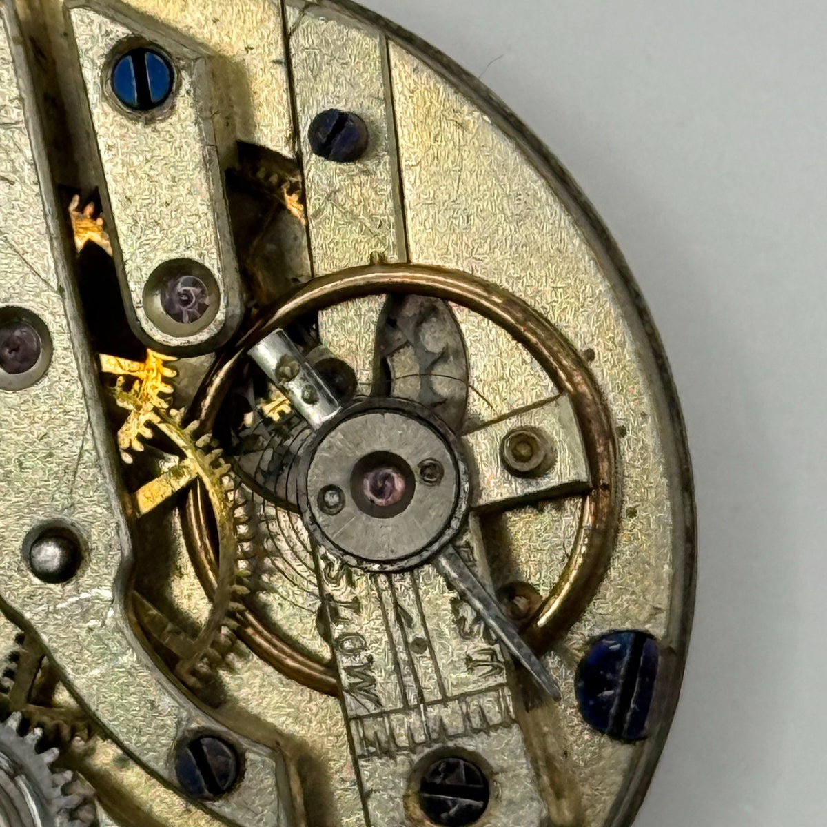 Cylinder Escapement Pocket Watch Movement - Unidentified - Parts / Repair 33.9mm