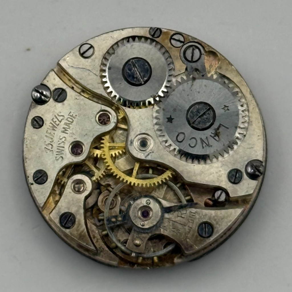 Lanco Watch Movement 15 Jewels Swiss Manual Wind Vintage Parts Repair 23.6mm