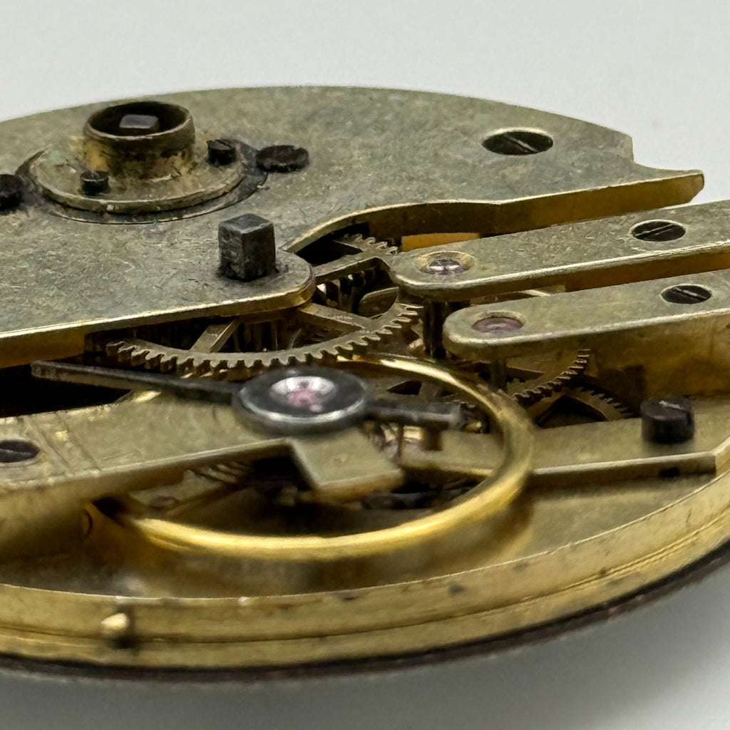 Cylinder Pocket Watch Movement - Unidentified - Antique Parts / Repair - 39.1mm