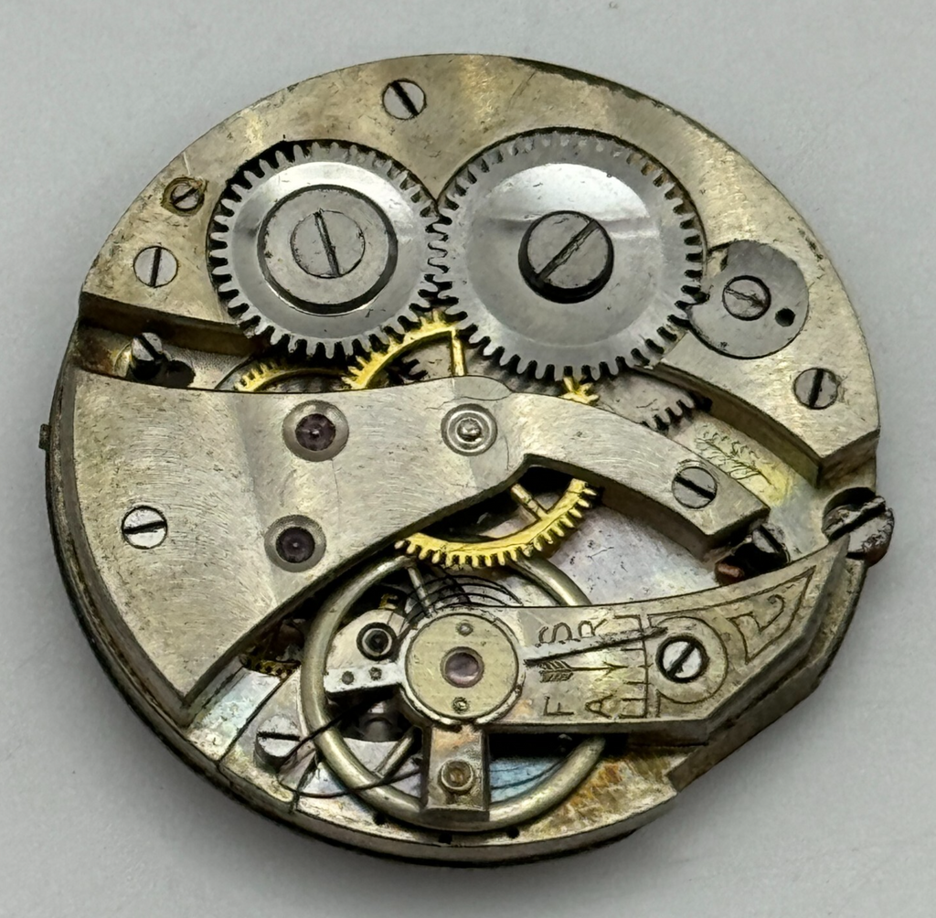 Unidentified Leaf Mark Watch Movement - Men's - For Parts / Repair - 28mm