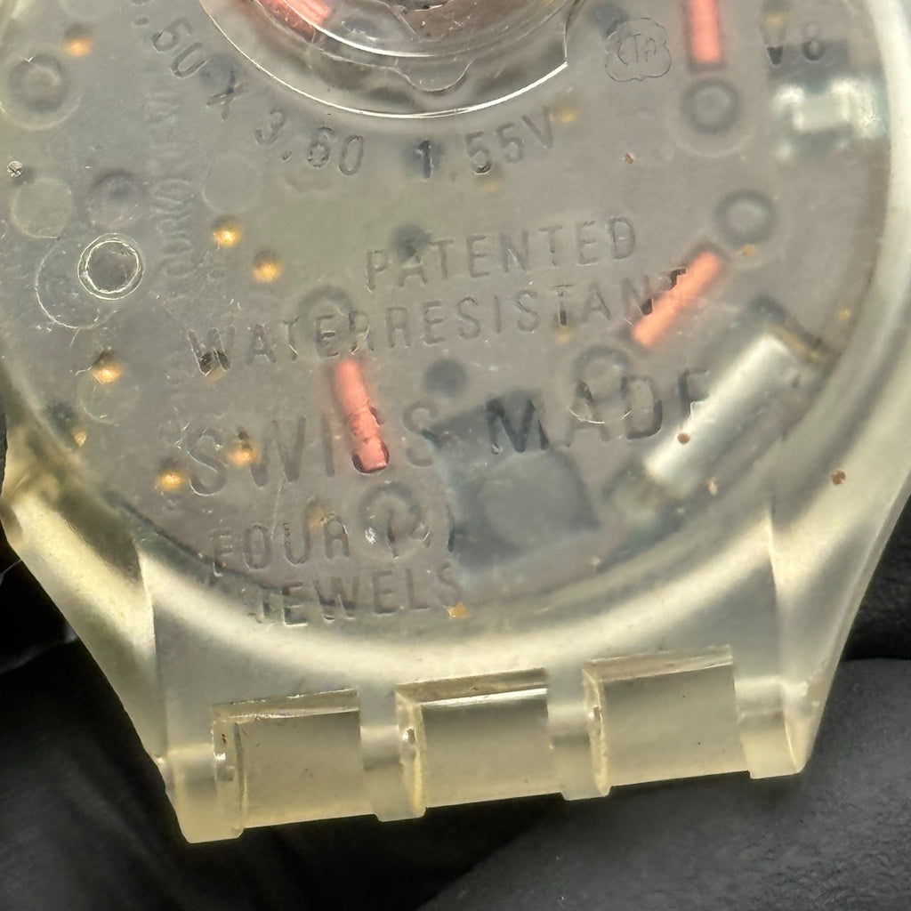 Vintage Swatch Chronograph Watch SCK110 See Through 1995 ETA Quartz Swiss Parts