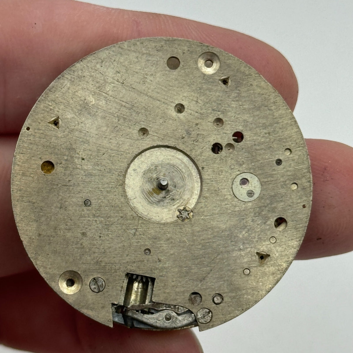 10 Jewels Pocket Watch Movement Unidentified Vintage Parts Repair 41.4mm