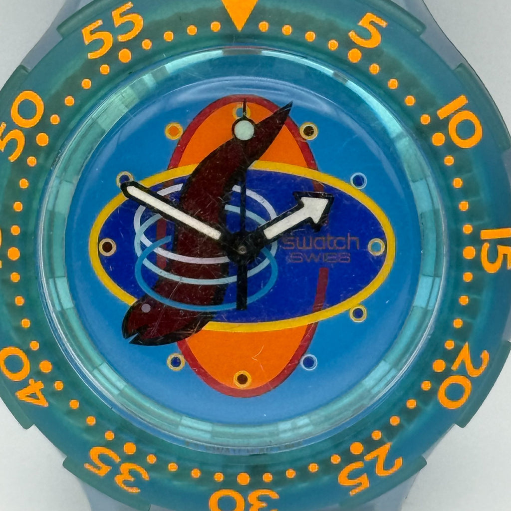 Vintage Swatch Scuba 200 Watch SDN115 Underpressure 1994 ETA Quartz 40mm Parts 