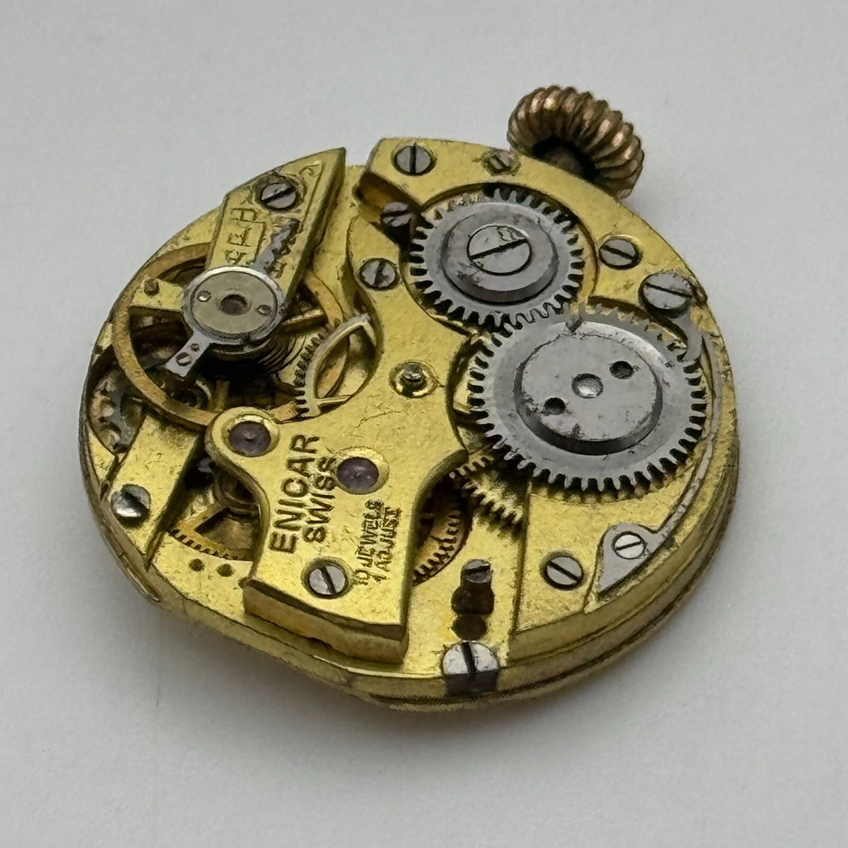 Enicar Trench Watch Movement - Rare Antique - For Parts / Repair - 23.6mm