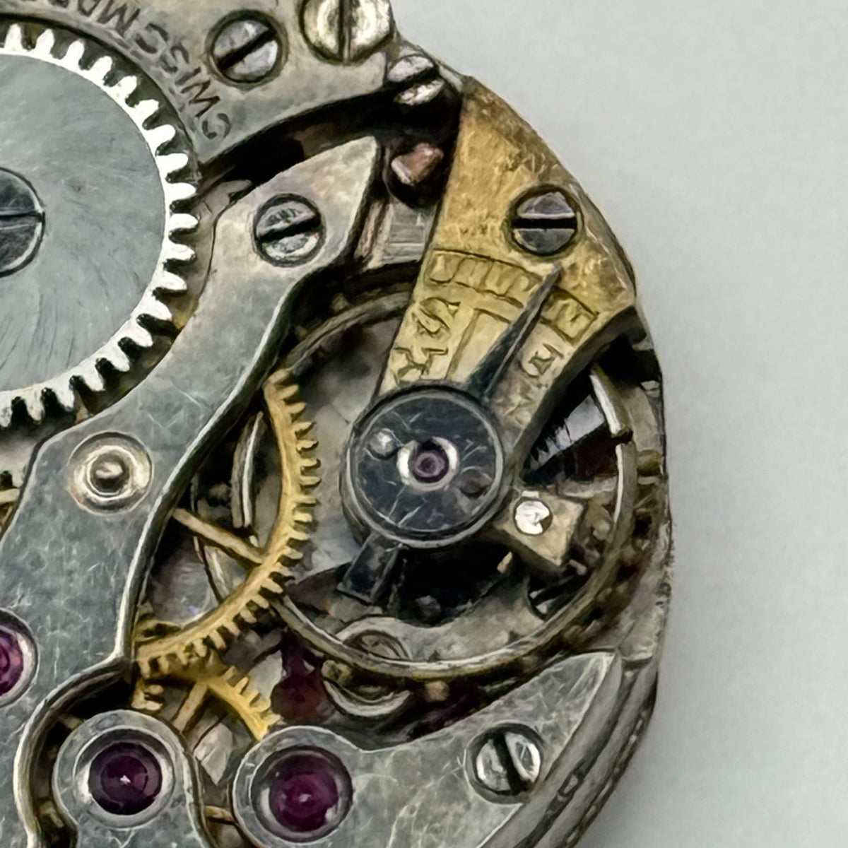 Unidentified Watch Movement Swiss Made Manual Wind Vintage Parts Repair 19.3mm