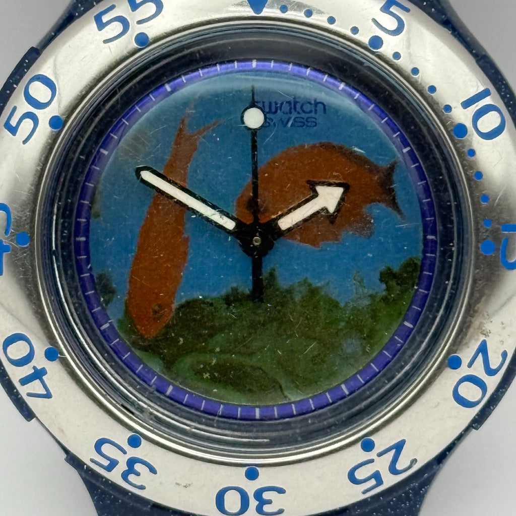 Vintage Swatch Scuba 200 Watch SDN112 Decompression 1994 Swiss 40mm Parts Repair