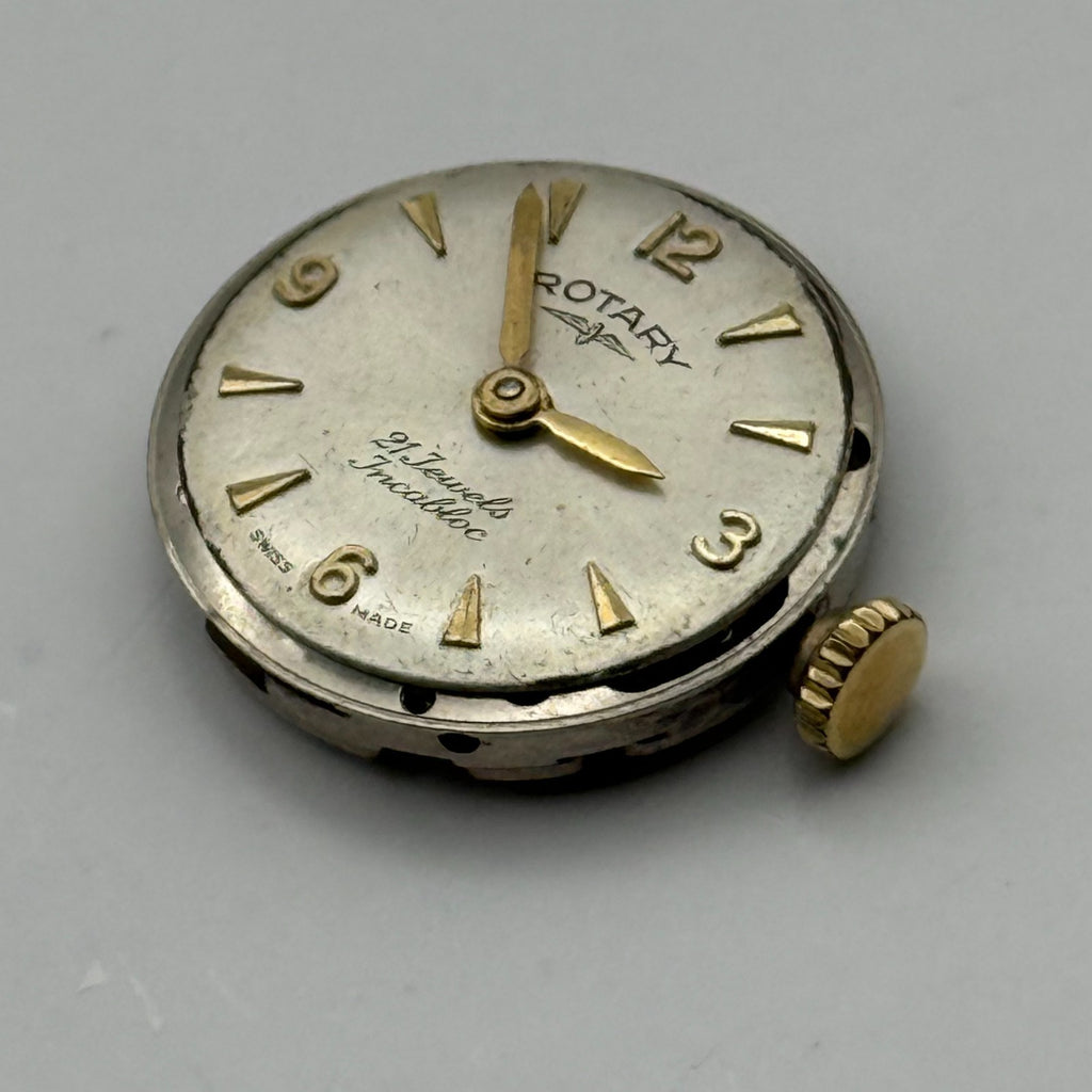 FHF 34 Watch Movement Rotary 21 Jewels Swiss Manual Wind Parts Repair 17.5mm