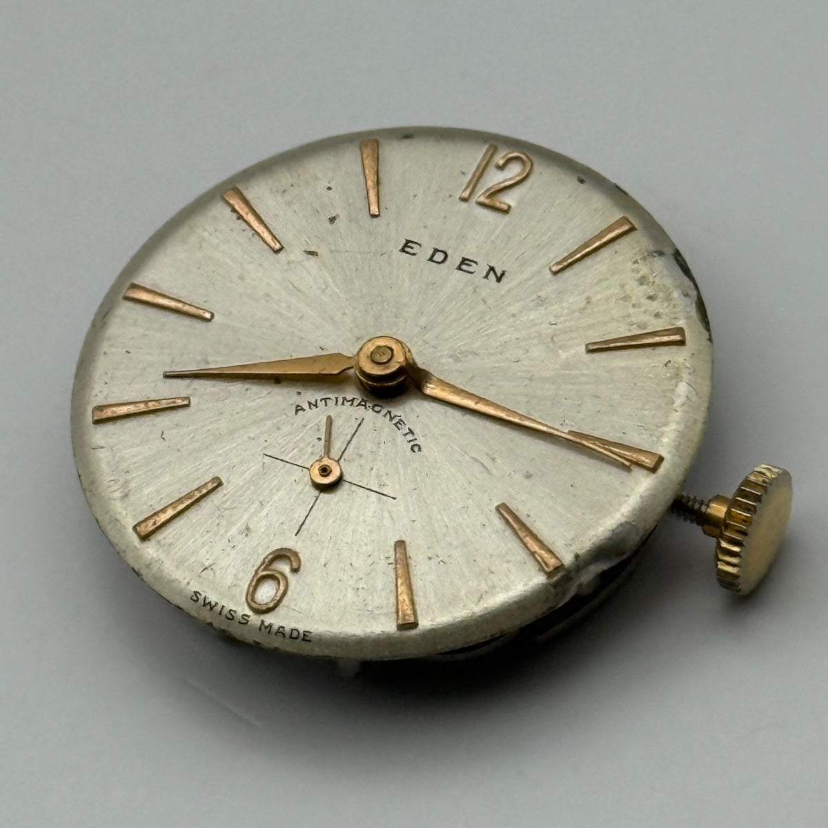 Eden Watch Movement Antimagnetic 1 Jewel Swiss Manual Wind Parts Repair 22.2mm