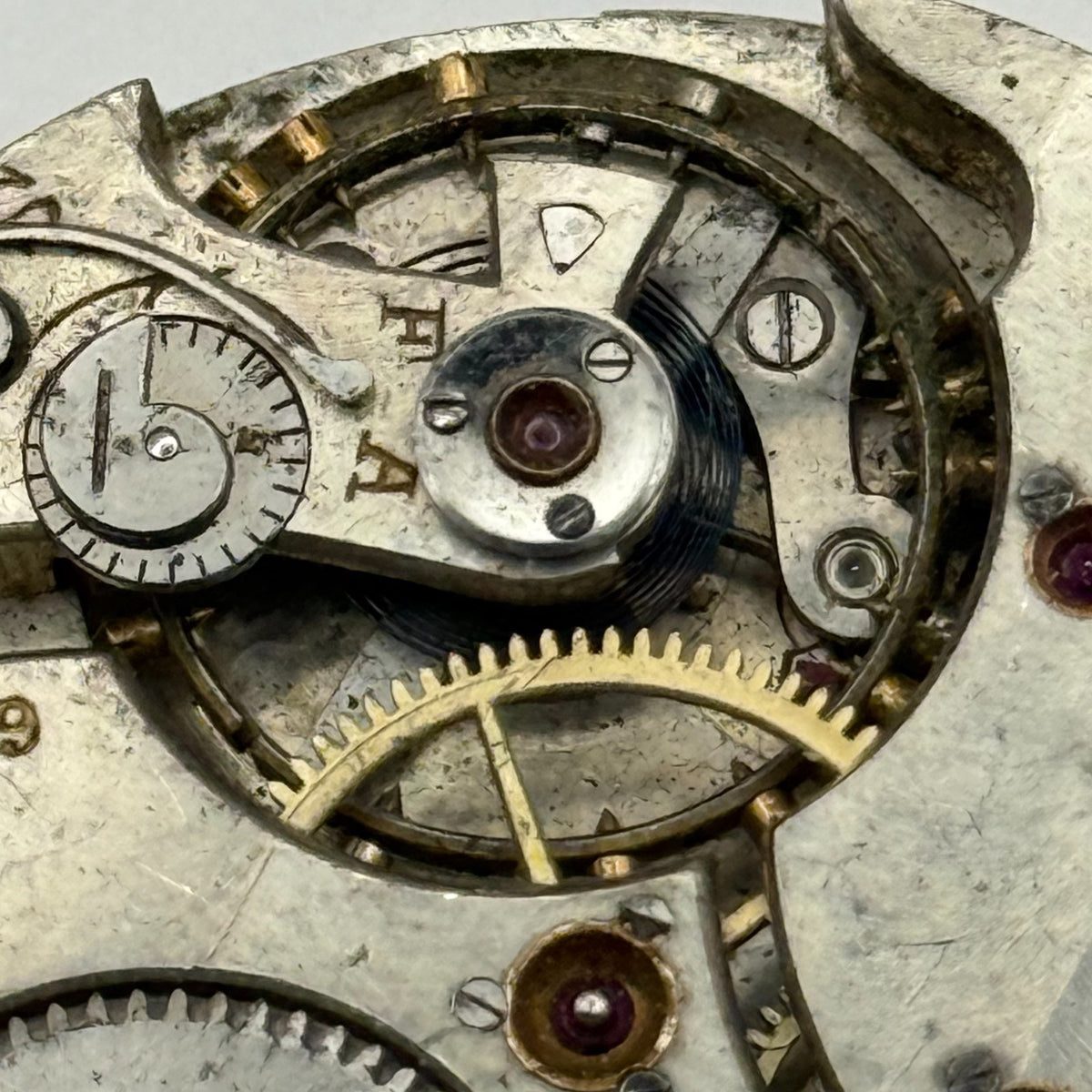 Denco Hunter Pocket Watch Movement Sub Seconds 17J Manual Wind Parts 40.5mm