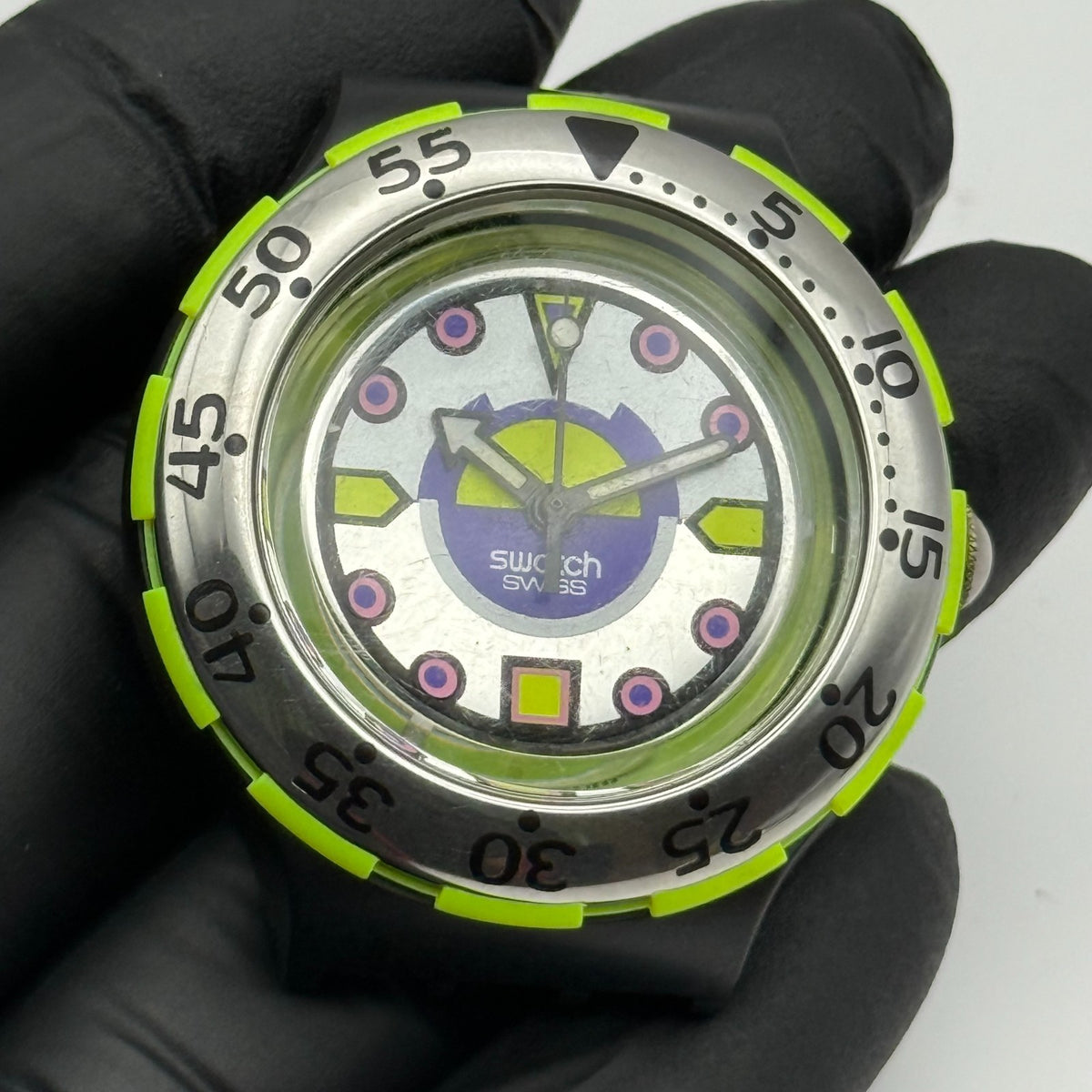 Vintage Swatch Scuba 200 Watch SDB103 Bombola 1992 ETA Quartz Swiss 40mm Parts 