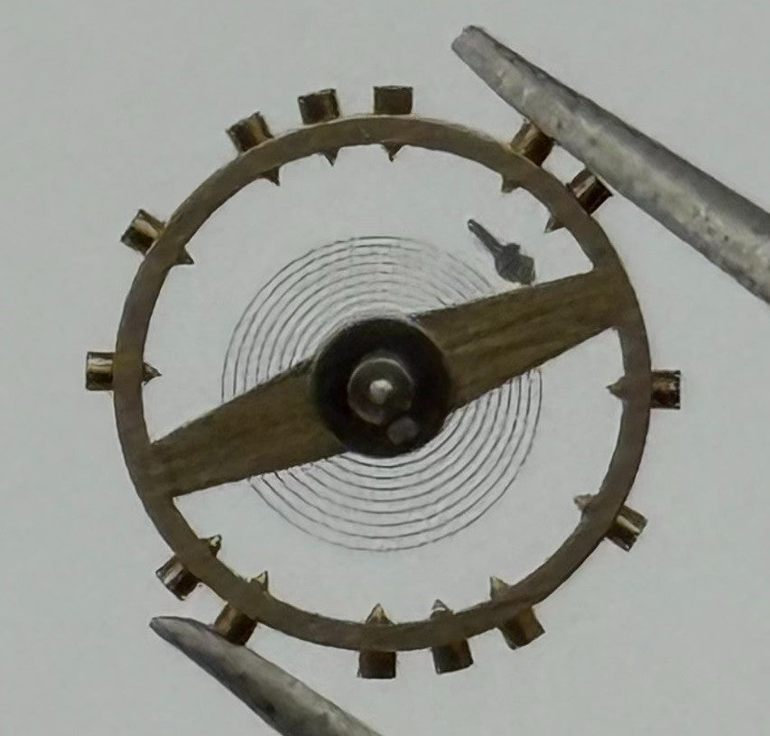 Bauer Balance Wheel Complete And Spring 5¼’’’ Renata 496 Watch Movement Parts