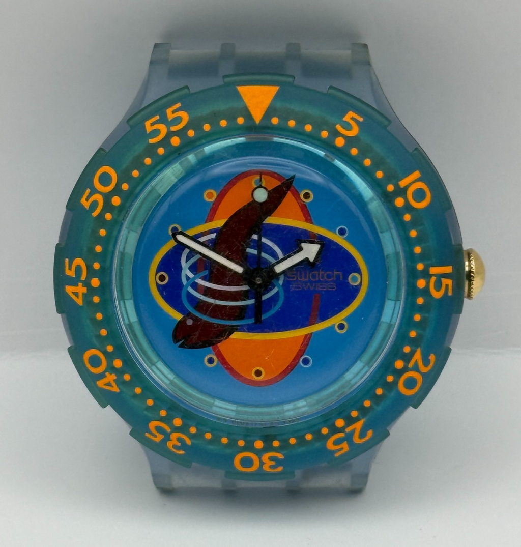 Vintage Swatch Scuba 200 Watch SDN115 Underpressure 1994 ETA Quartz 40mm Parts 