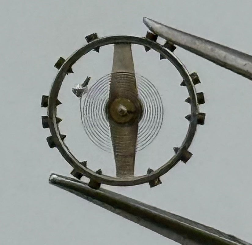 ETA 1201 Inca Balance Wheel Complete And Spring Pour Watch Movement Parts NOS