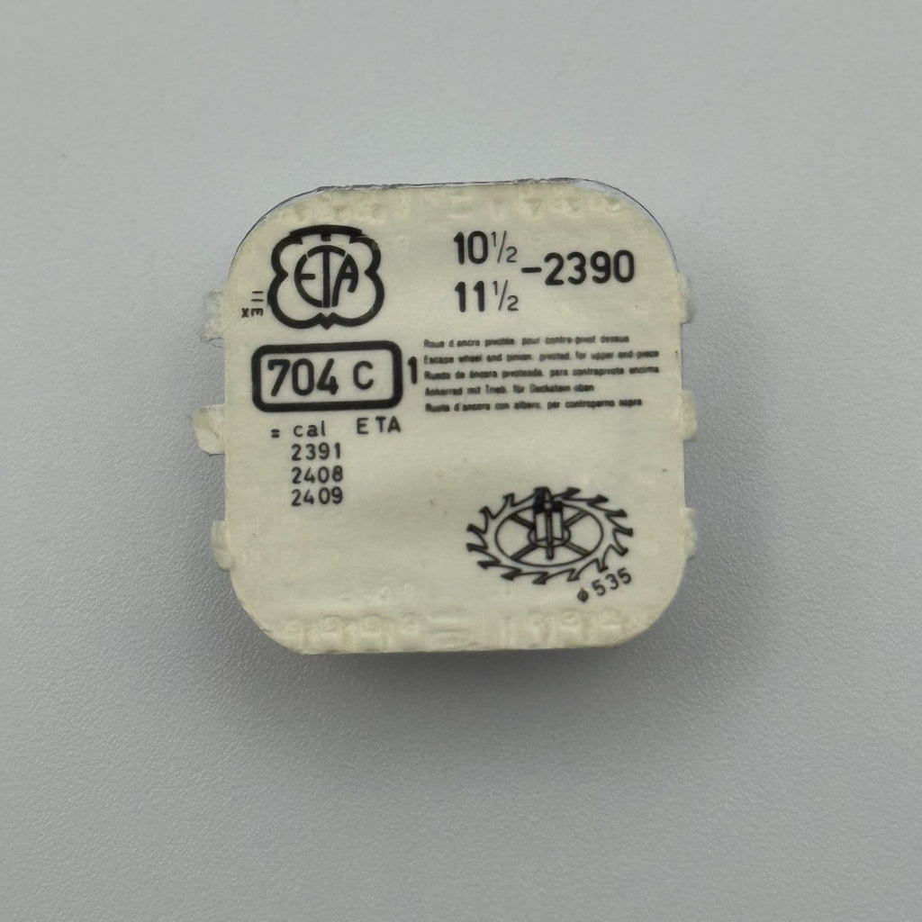ETA 2390 Escape Wheel and Pinion - 10 1/2-11 1/2 - 704 - NOS - Watch Parts