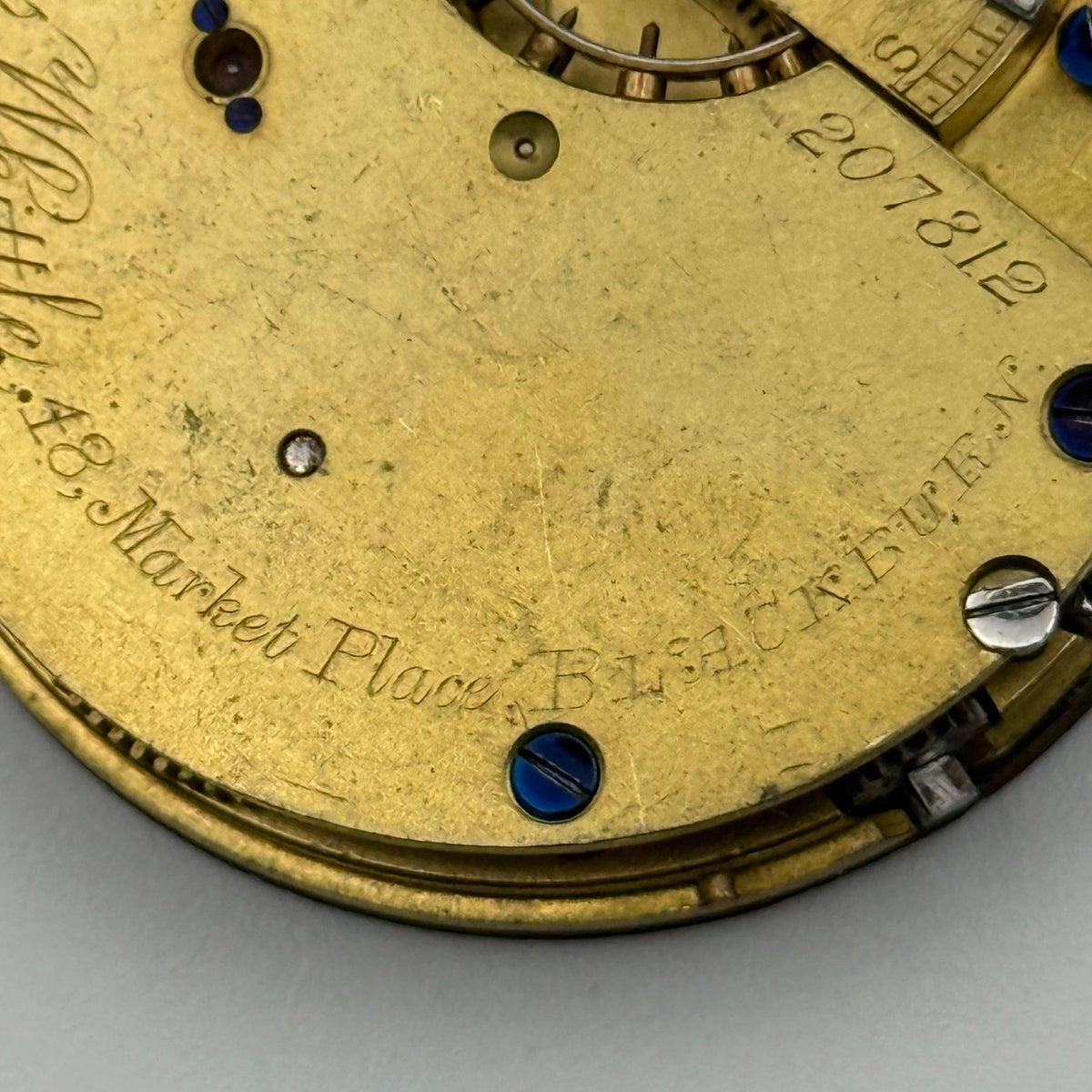 English Lever Pocket Watch Movement - James Whittle Blackburn - Parts / Repair