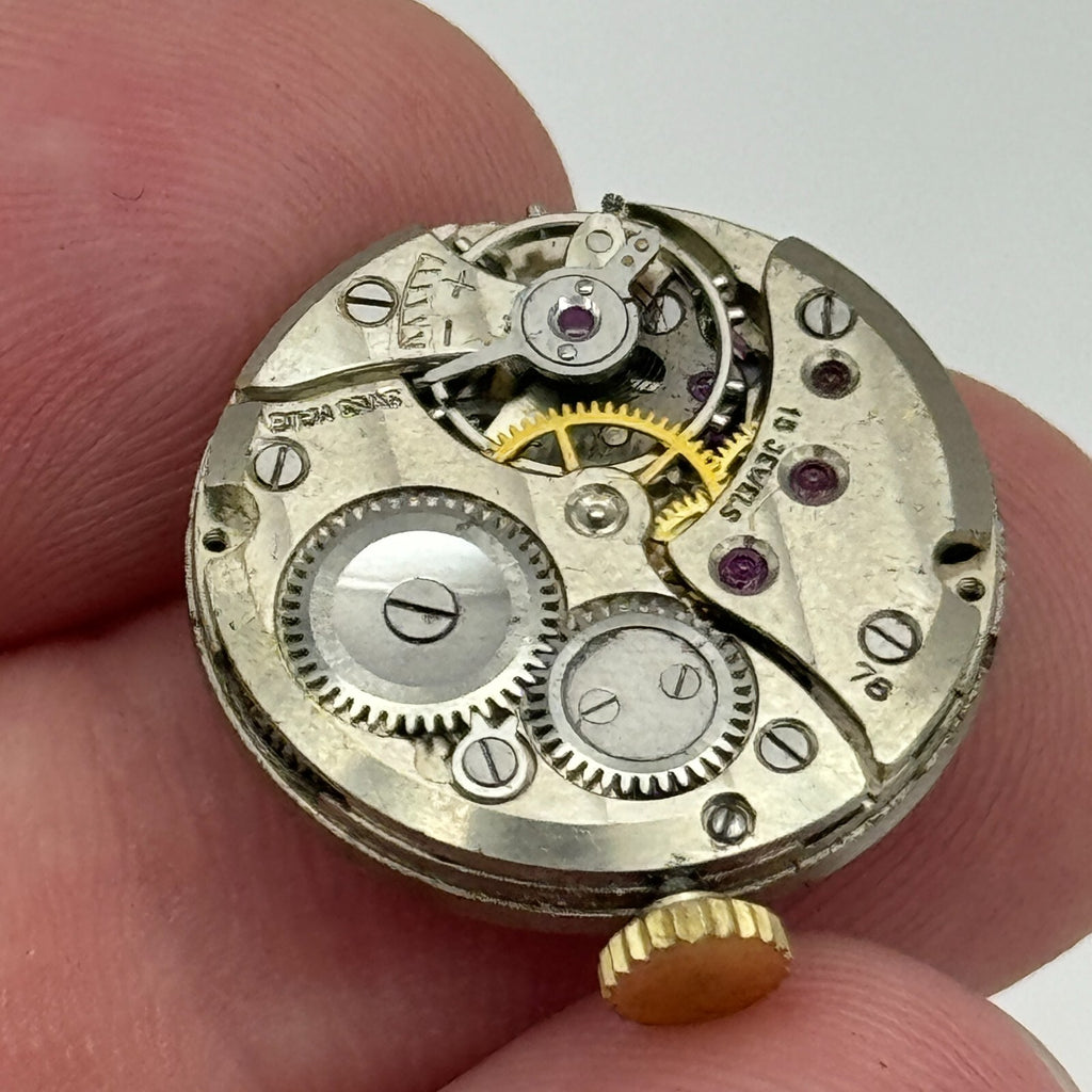 Revue Cal 78 Watch Movement - Roman Numerals - For Parts / Repair - 19.6mm