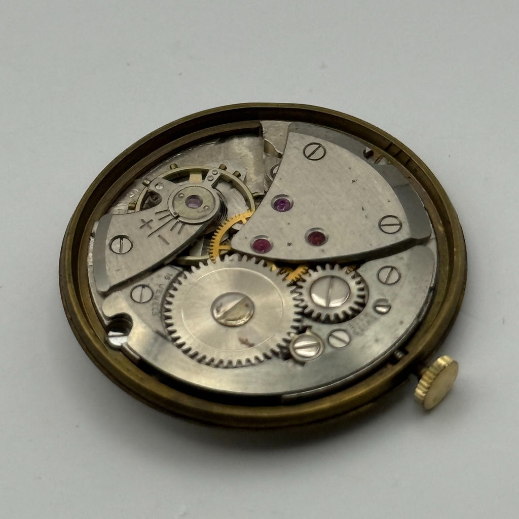 FHF 67 Watch Movement - Avia 15 Jewels - For Parts / Repair - 29.8mm