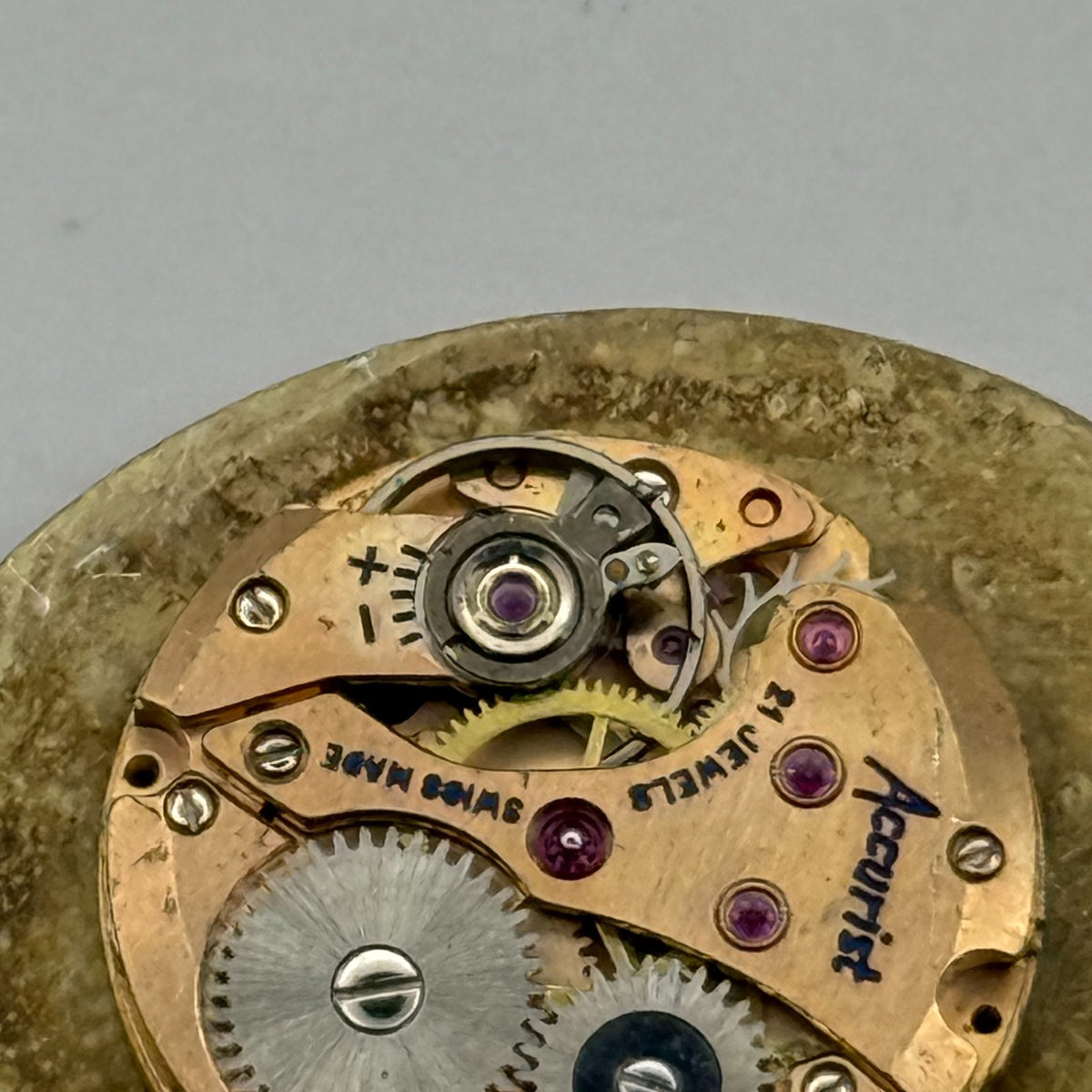 Felsa 4122 Watch Movement Accurist 21 Jewels Running Manual Wind Parts 17.1mm